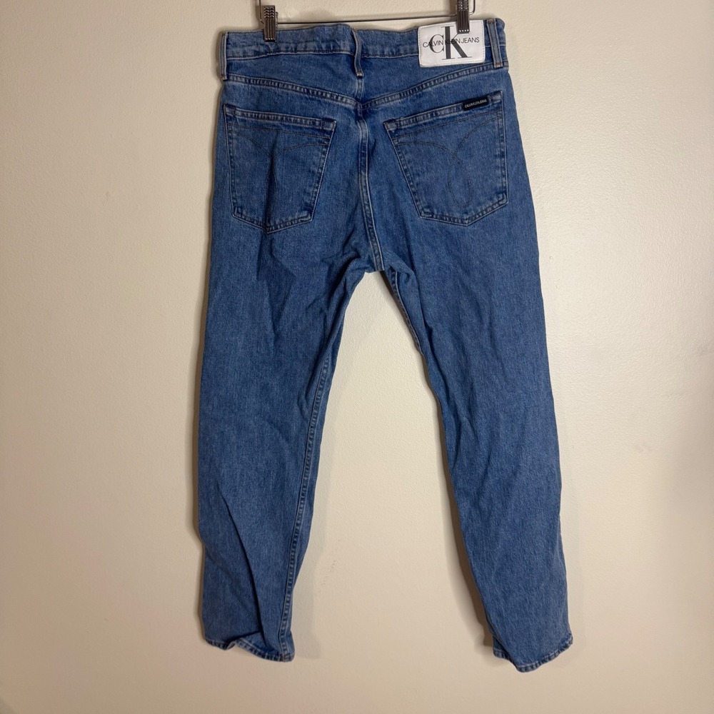 Calvin Klein Jeans Men's Straight Leg Denim Blue Jeans 33x30 90s retro - Picture 5 of 10